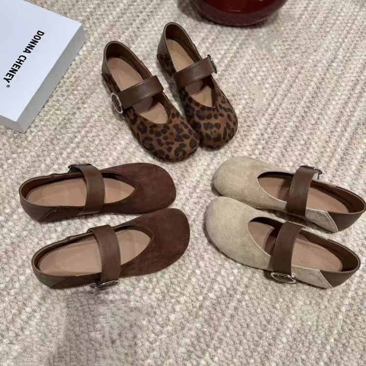 Vintage Slip Dress - Women Summer Flats Mary Jane Style