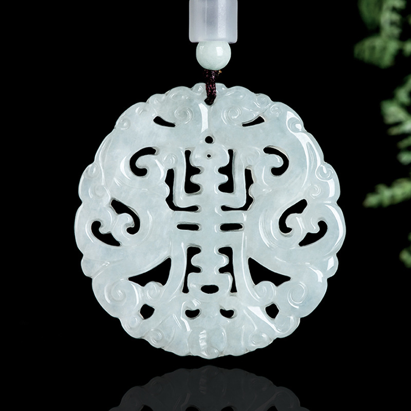 Vintage Fashion For Women - Burmese Jadeite Dragon Pendant Necklace Vintage