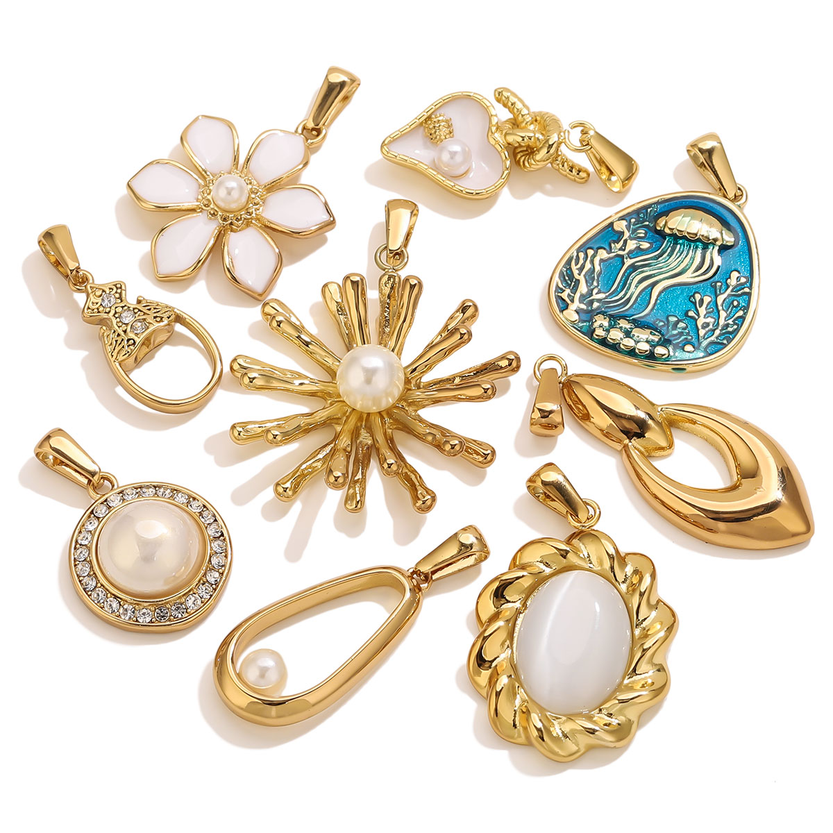 Vintage Fashion Online - 1Pcs 18K Gold Plated Stainless Steel