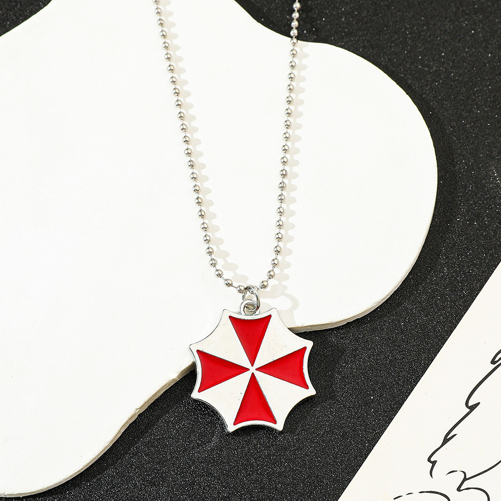 Vintage Fashion Online - Vintage Fashion Red Umbrella Pendant Necklace