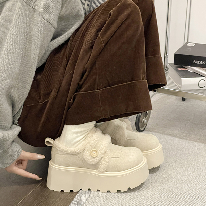 Vintage Slip Dress - Winter Vintage Women Fur Lining Pumps