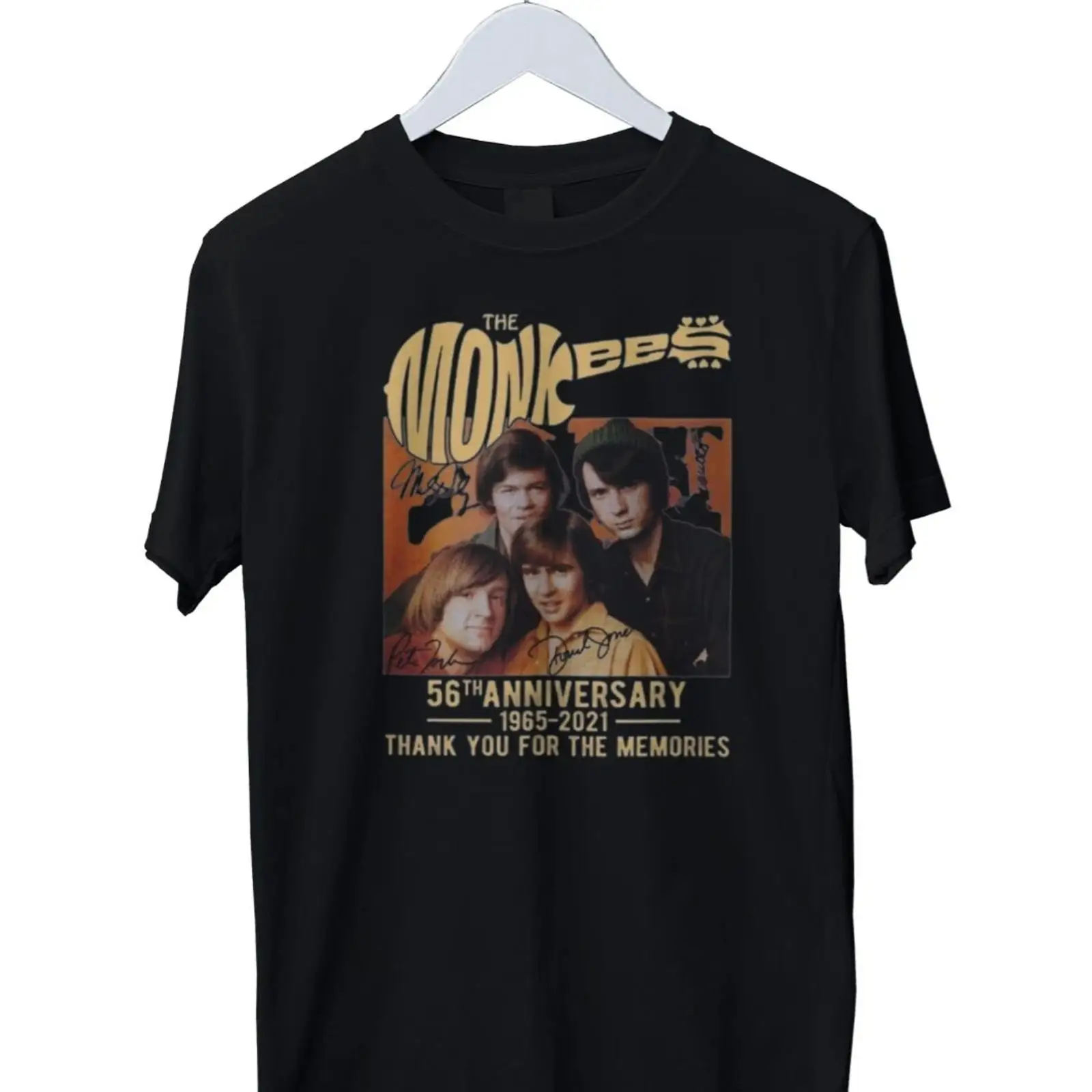 Vintage Fashion Herren - The Monkees Guitar 56th Anniversary Signatures