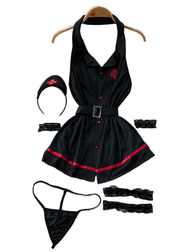 Vintage Fashion For Women - Erotic Fashion Sexy Halter Lingerie Dress