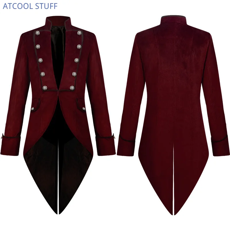 Vintage Victorian Fashion - Classic Velet TailCoat Medieval Jacket Long