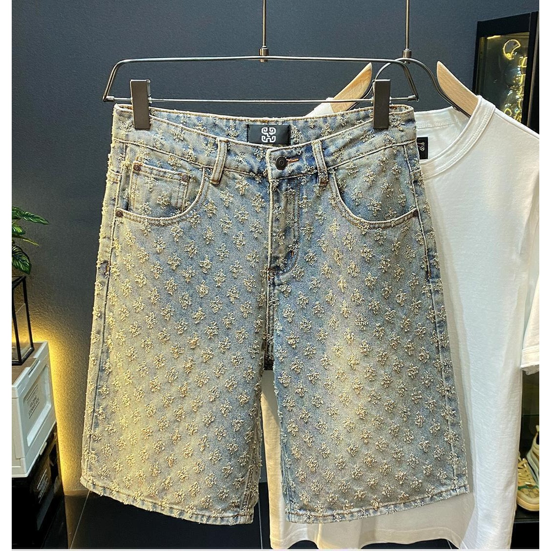 Vintage Fashion Jeans - Summer High Street Denim Shorts Men's