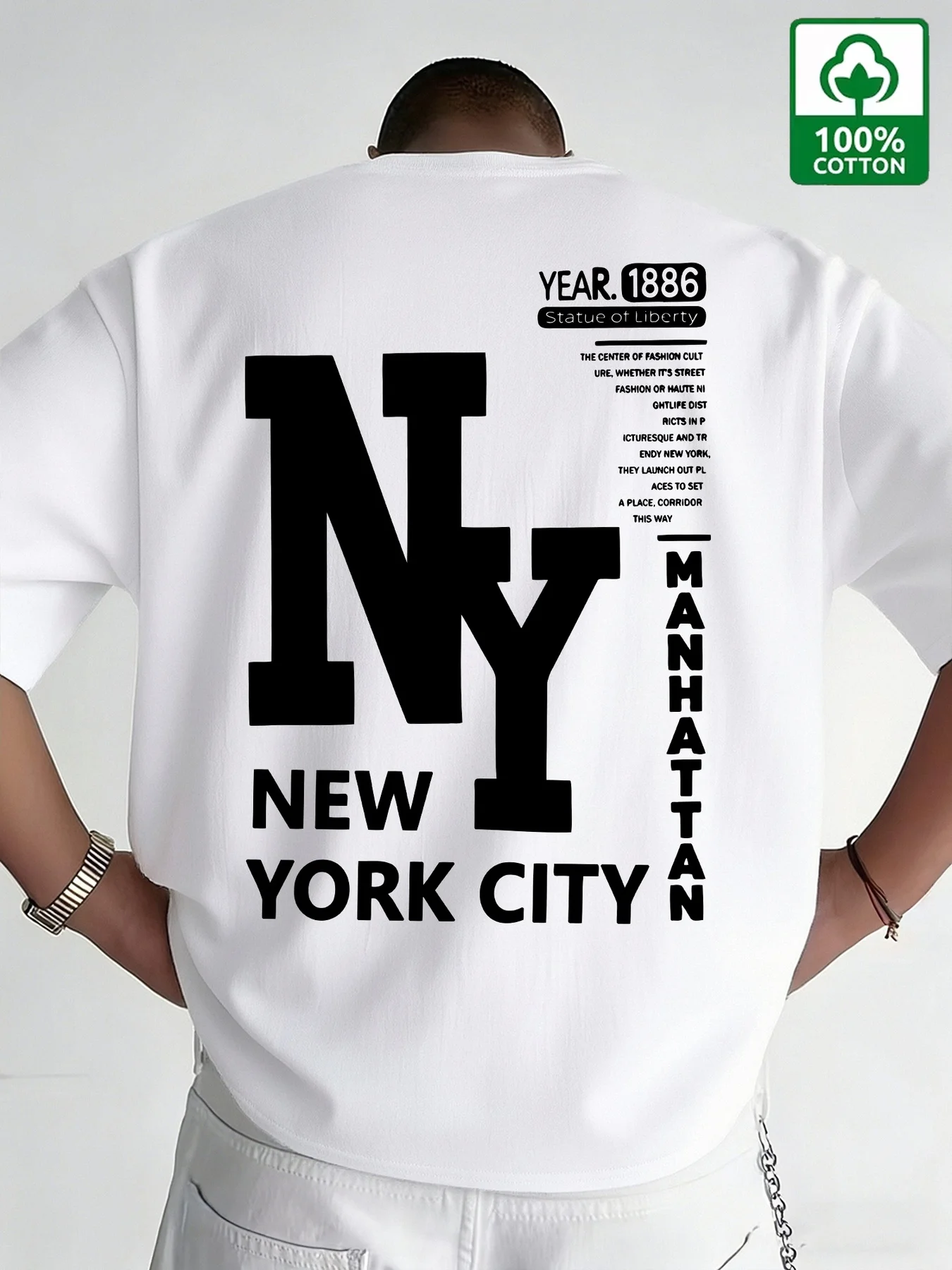 Vintage Fashion Nyc - Men NYC T Shirt Cotton New
