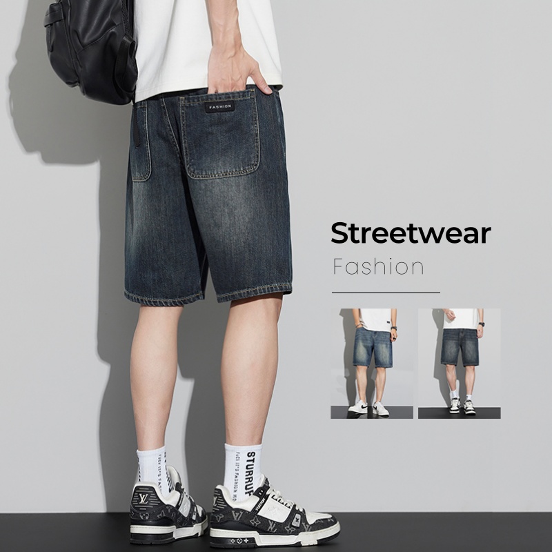 Vintage Fashion Jeans - Men's Vintage Denim Shorts Summer Thin