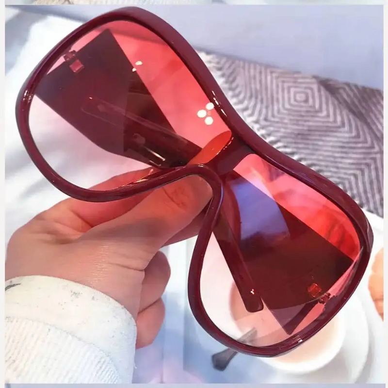 Vintage Fashion Female - One Piece Oversized Y2K Sunglasses for