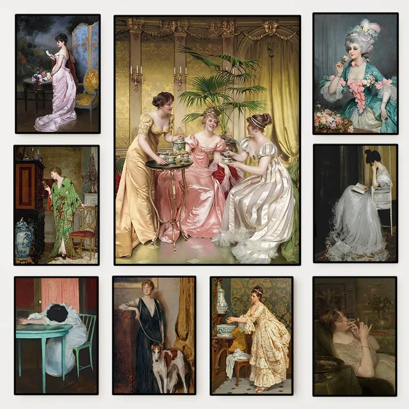Vintage Victorian Fashion - The Renaissance Women Portrait Poster Vintage