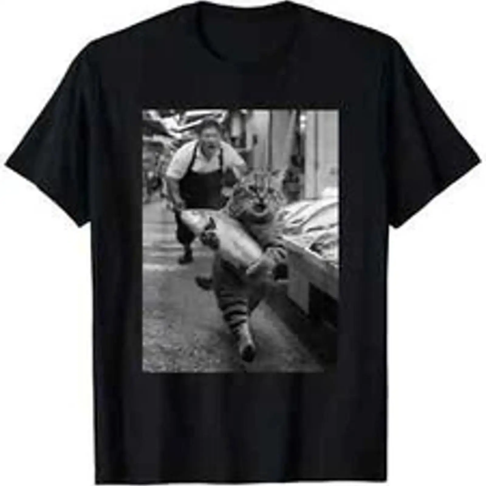 Vintage Fashion Market - Funny Cat Steals Fish Market Black