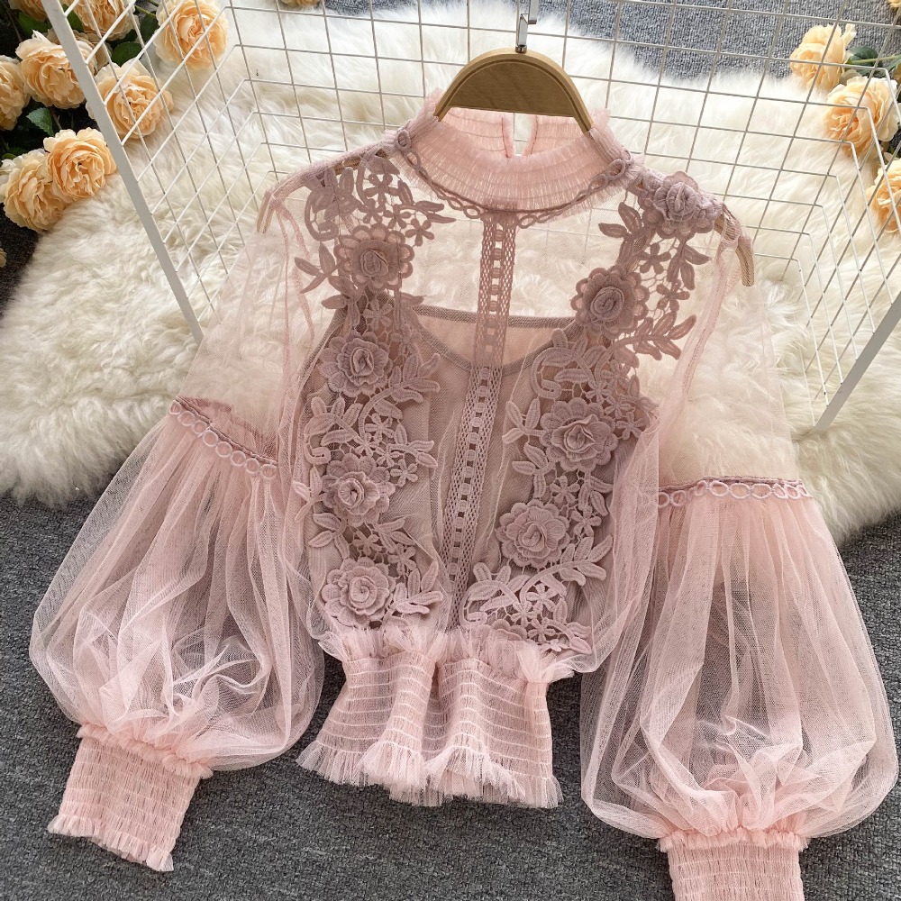 2Pcs/Set Lace Puff Long Sleeve - Vintage Victorian Fashion review and price