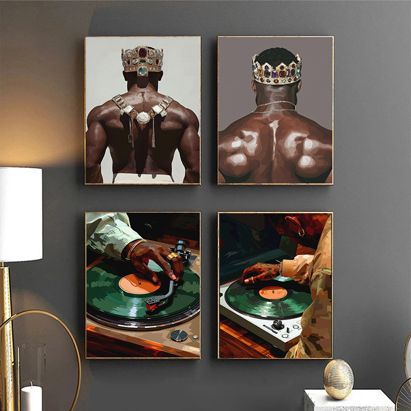 Funky Vintage Beauty Black Man - Vintage Fashion Prints For Wall review and price