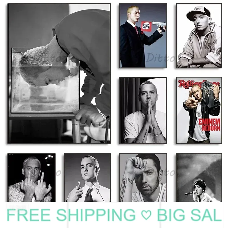 Hip Hop Rapper Singer Eminem V - Vintage Fashion Prints For Wall review and price