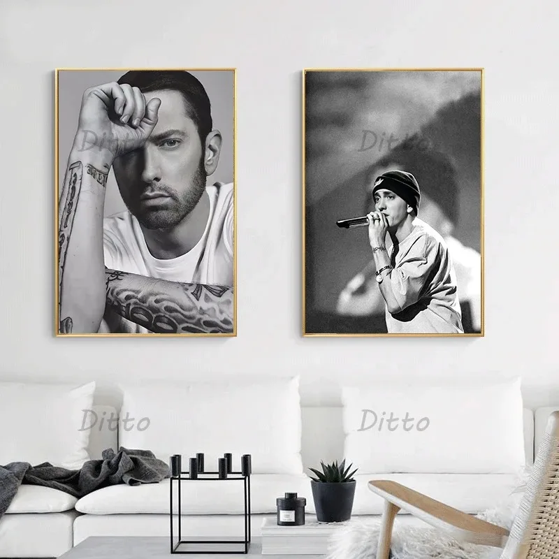 Hip Hop Rapper Singer Eminem V - Vintage Fashion Prints For Wall review and price