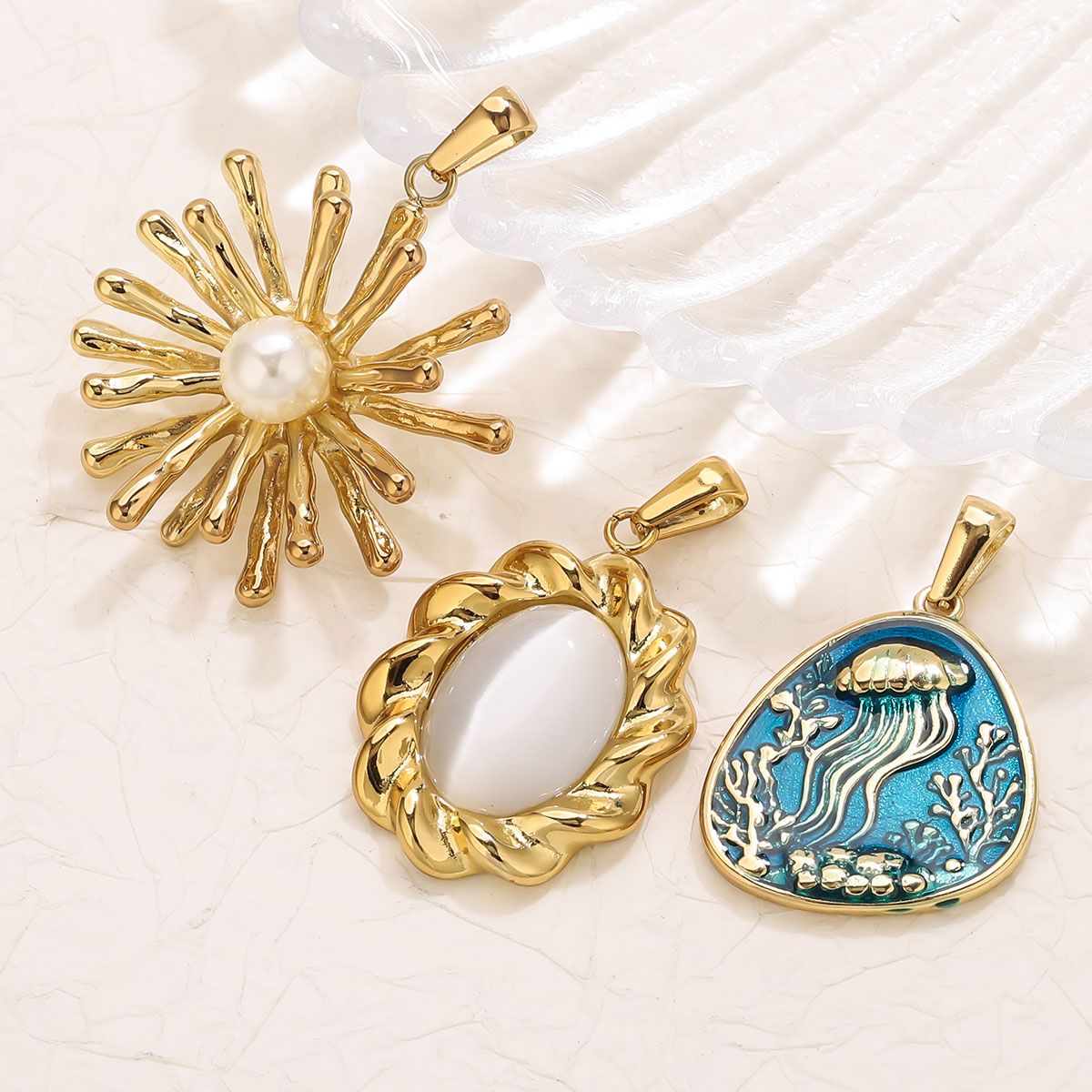 1Pcs 18K Gold Plated Stainless - Vintage Fashion Online review and price