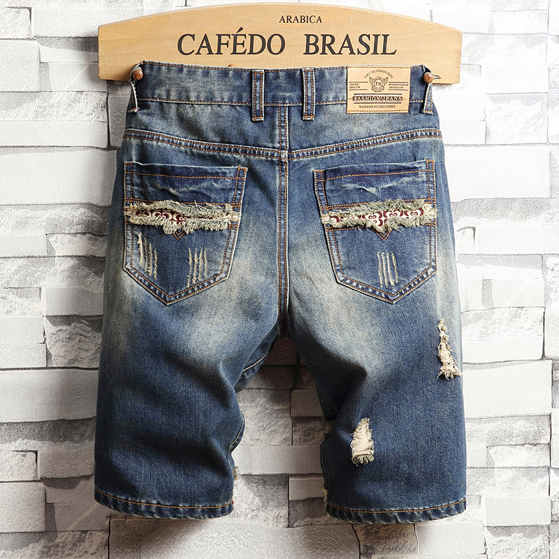 Ripped Hip-hop Denim Shorts Me - Vintage Fashion Jeans review and price