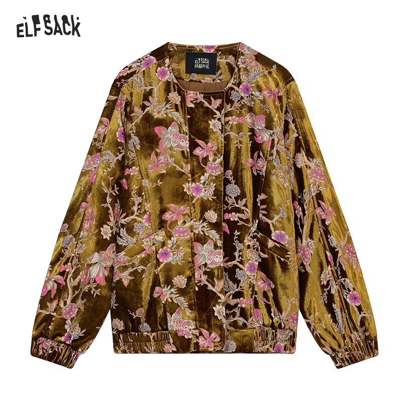 ELFSACK Gold Velvet Jacket Wom - Velvet Blazer Vintage review and price