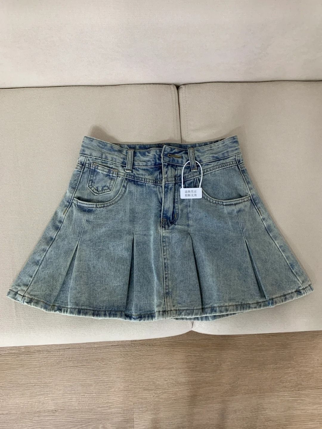 Women High Waist Denim Pleated - Vintage Fashion Jeans review and price