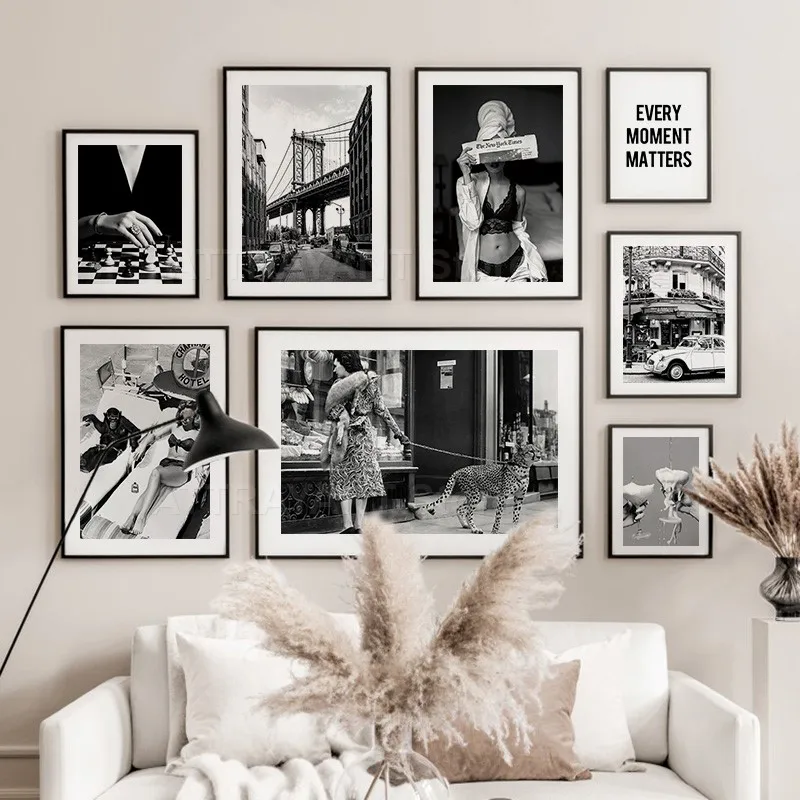 Black and White Vintage Wall A - Vintage Fashion Prints For Wall review and price