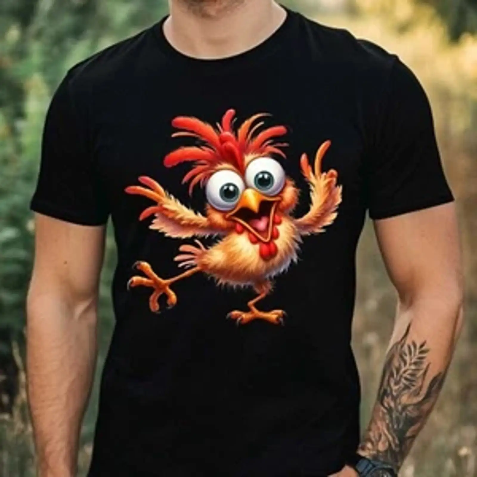 T Shirt Herren Lustiges Huhn M - Vintage Fashion Herren review and price