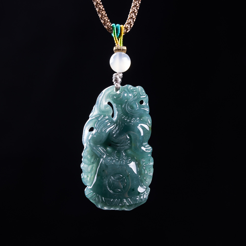 Burmese Jadeite Pixiu Pendant  - Vintage Fashion For Women review and price