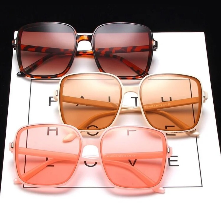 Vintage Oversized Square Sungl - Vintage Fashion Female review and price