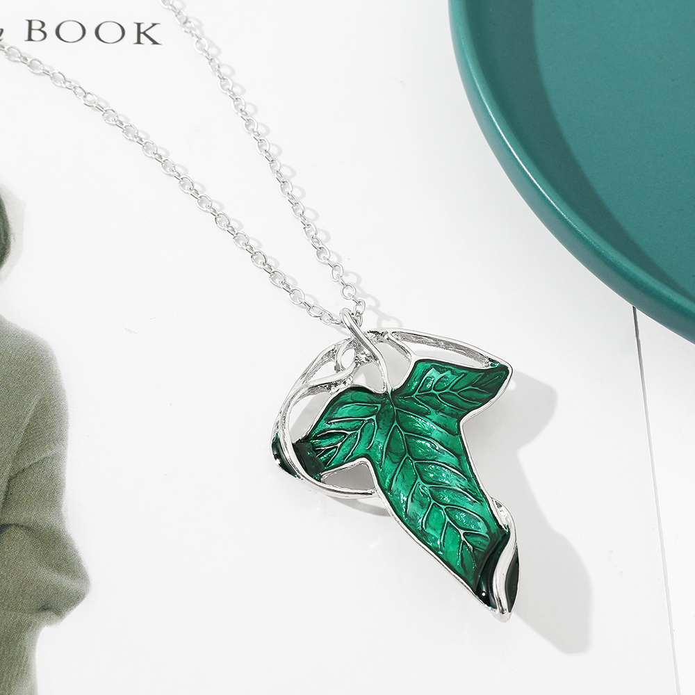Vintage Green Leaf Pendant Nec - Vintage Fashion Online review and price