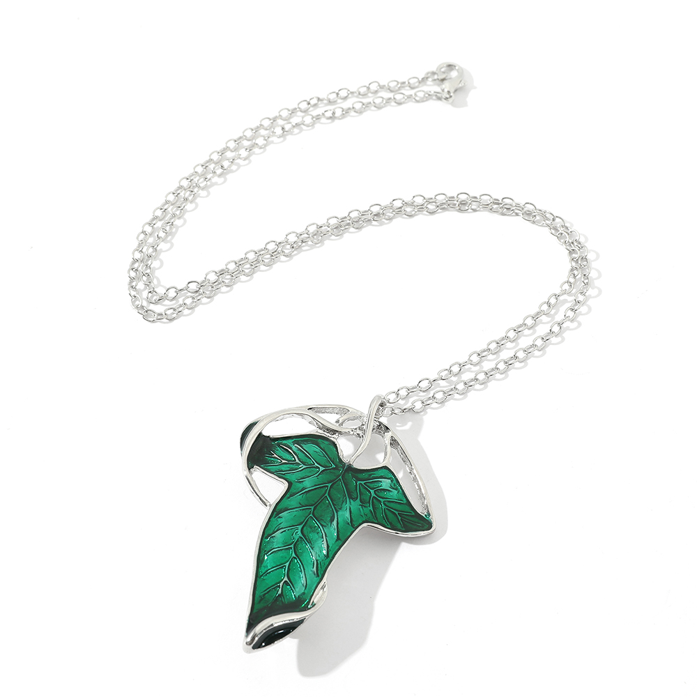 Vintage Green Leaf Pendant Nec - Vintage Fashion Online review and price