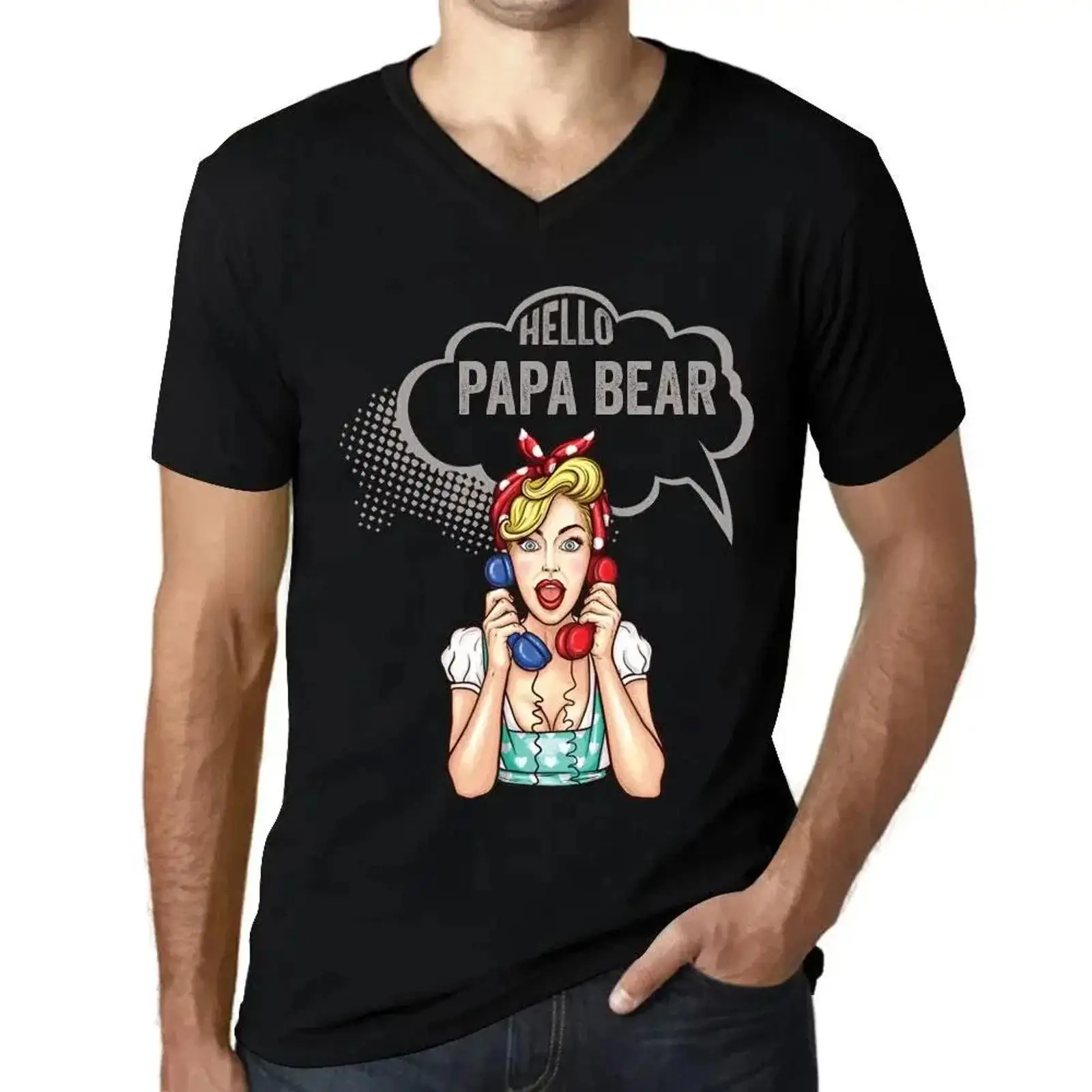 Herren Grafik T Shirt Hallo Pa - Vintage Fashion Herren review and price