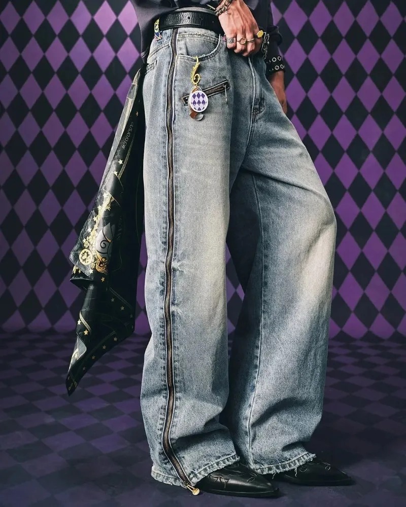 Y2K Streetwear Men Hip Hop Har - Vintage Fashion Jeans review and price