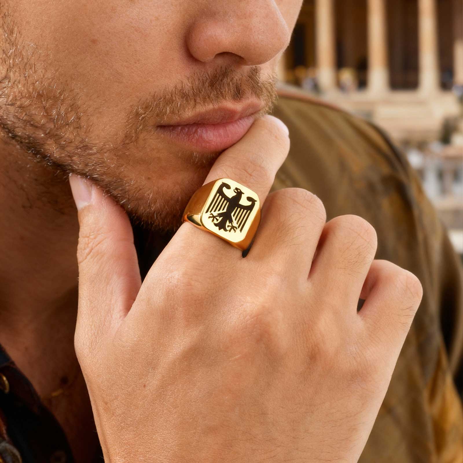 Custom Flying Hawk Eagle Ring  - Vintage Fashion Ads review and price