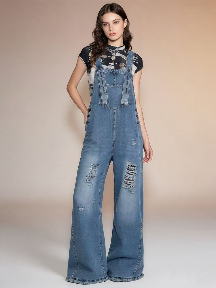 Fashion Retro Ripped Hole Deni - Vintage Fashion Jeans review and price
