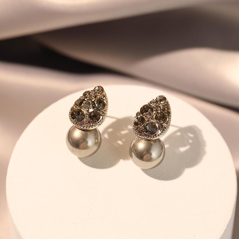 New pearl stud earrings with d - Vintage Fashion Market review and price