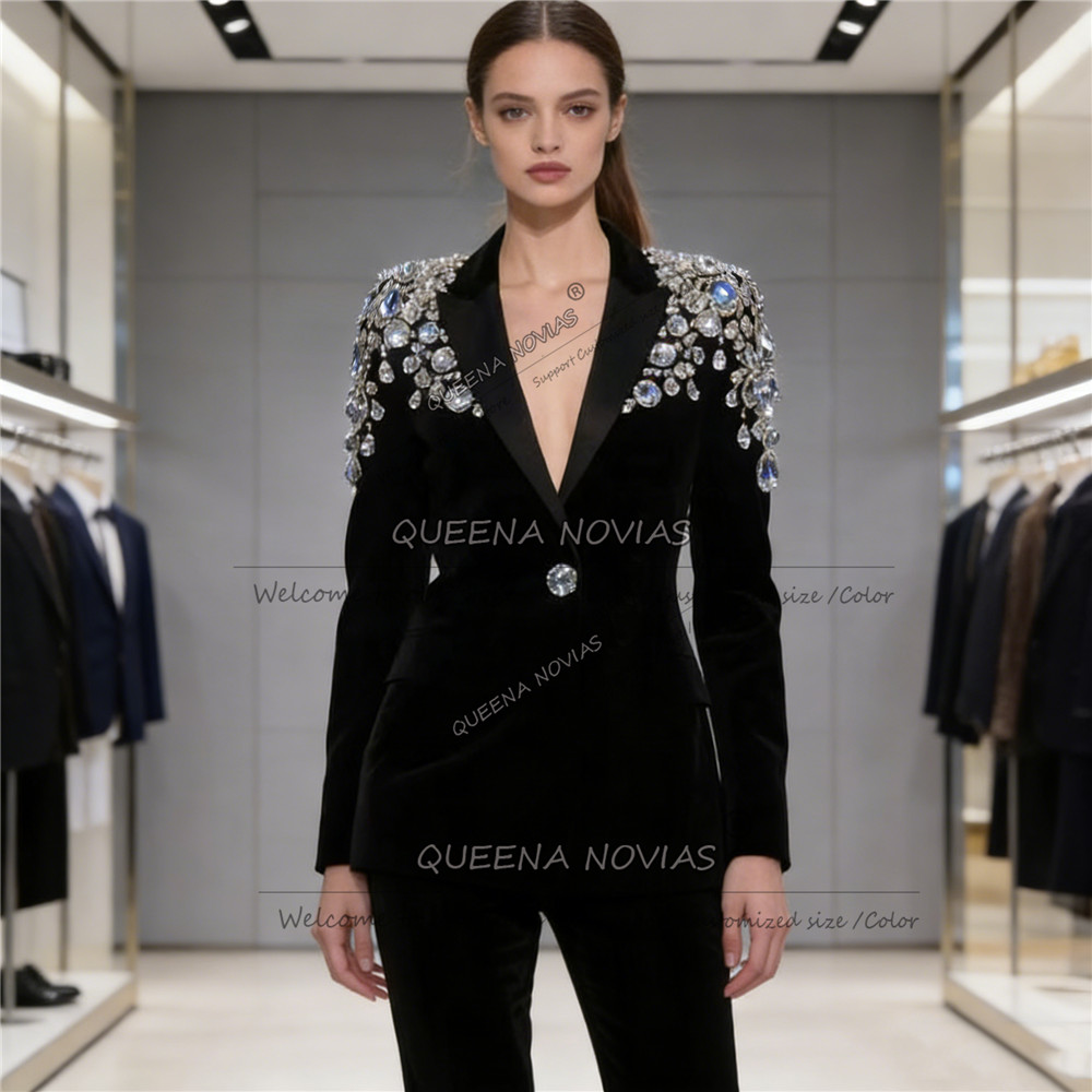 Exclusive Diamond Beaded Suits - Velvet Blazer Vintage review and price