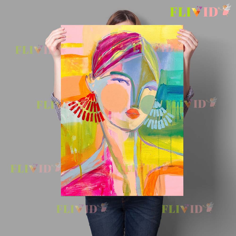 Abstract Girl Fashion Woman Po - Vintage Fashion Prints For Wall review and price