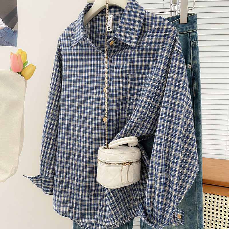 Korean-style Vintage Plaid Shi - Vintage Victorian Fashion review and price