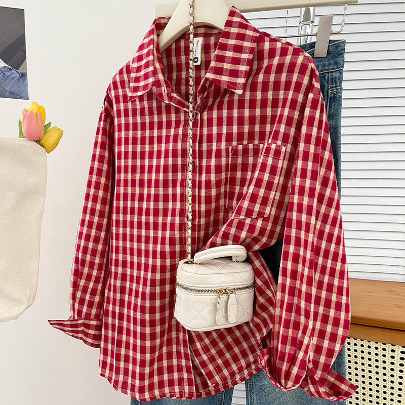 Korean-style Vintage Plaid Shi - Vintage Victorian Fashion review and price