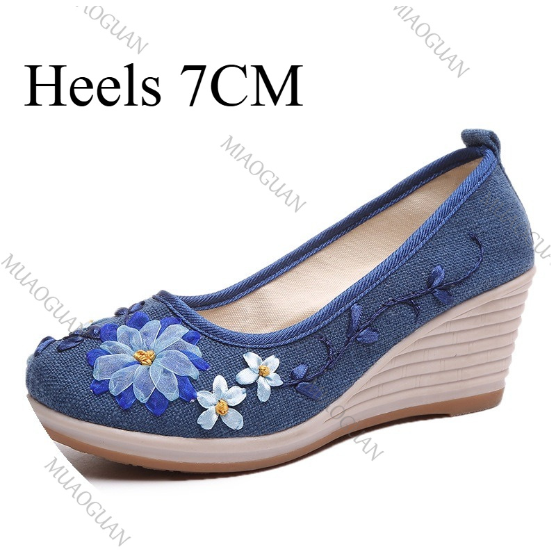 Embroidered Women Comfort Wedg - Vintage Fashion Female review and price