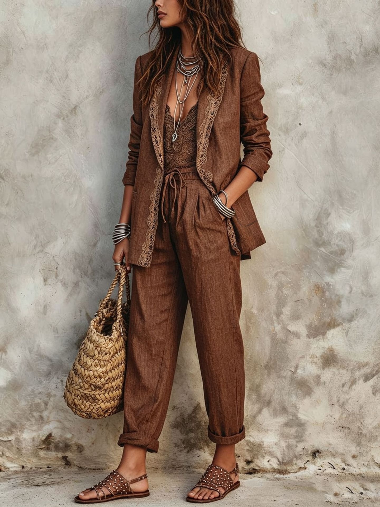 Casual Blazer Two Piece Set Wo - Vintage Fashion For Women review and price