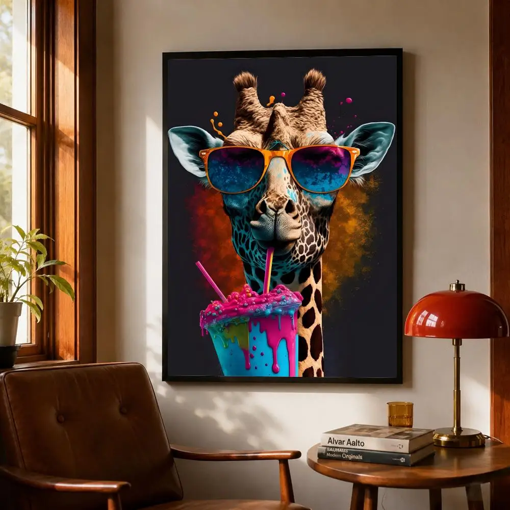 Art V-Vibrant Animal Bubble Fa - Vintage Fashion Prints For Wall review and price