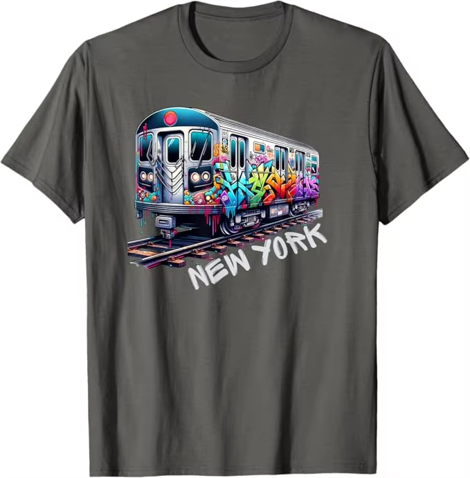 New York Train Graffiti Style  - Vintage Fashion Nyc review and price