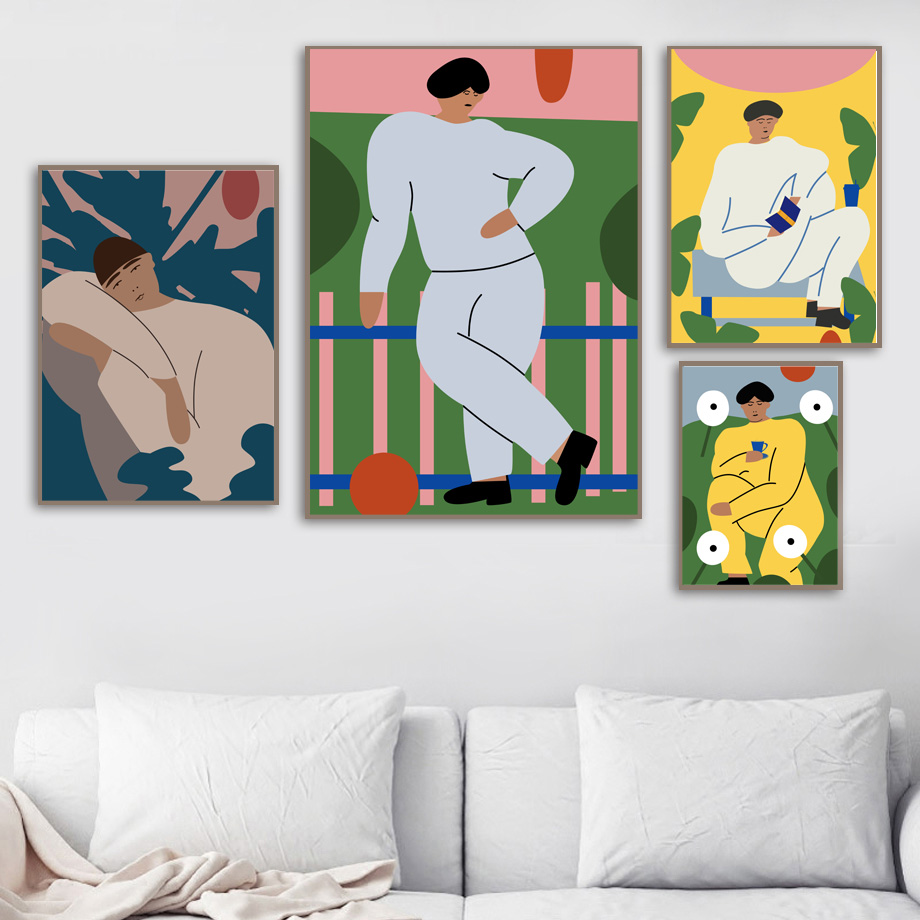 Abstract Vintage Fashion Figur - Vintage Fashion Prints For Wall review and price