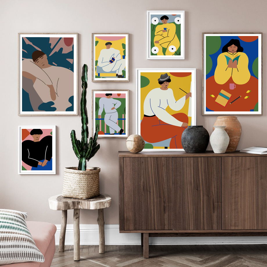 Abstract Vintage Fashion Figur - Vintage Fashion Prints For Wall review and price