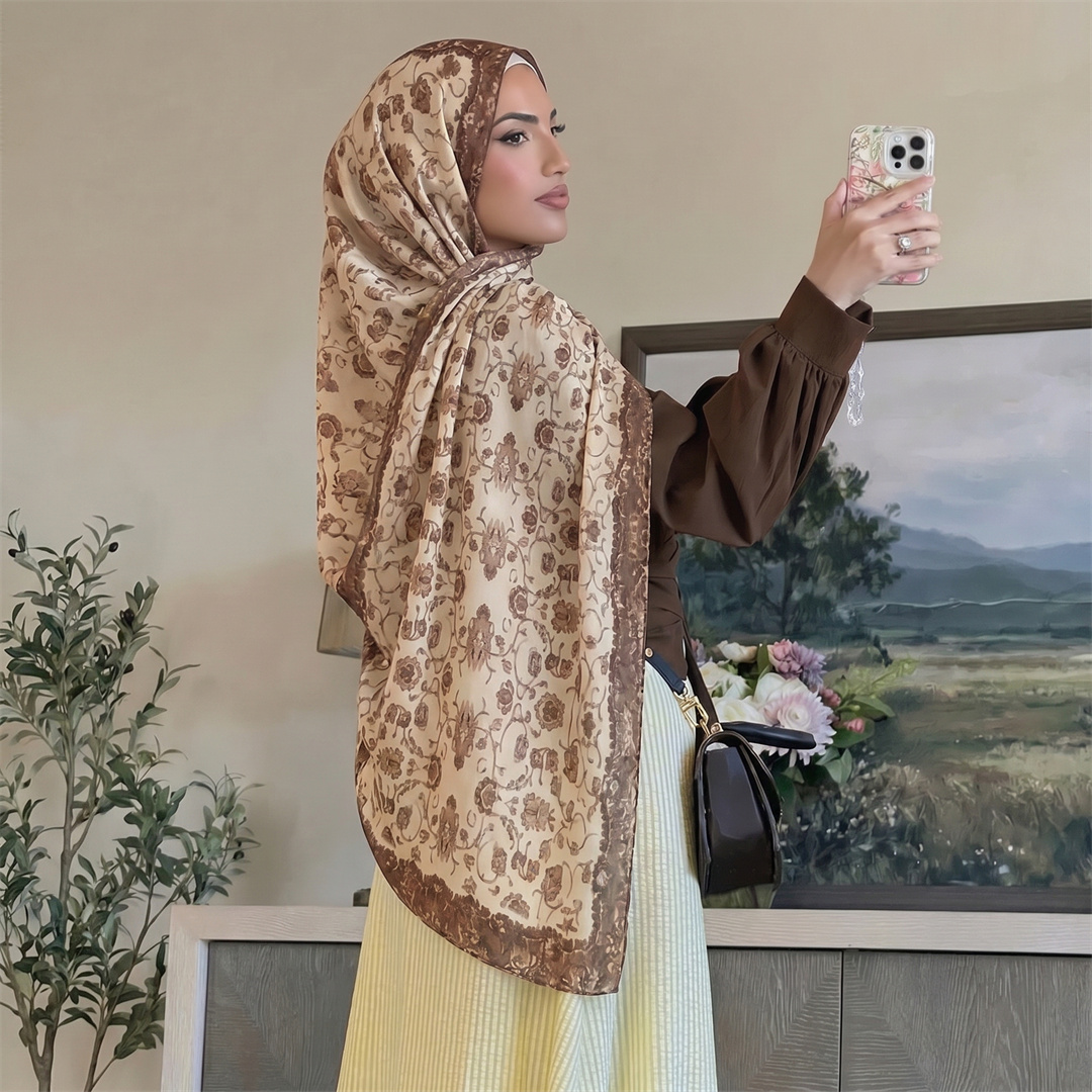 Vintage Floral Print Hijab Sof - Vintage Fashion For Women review and price