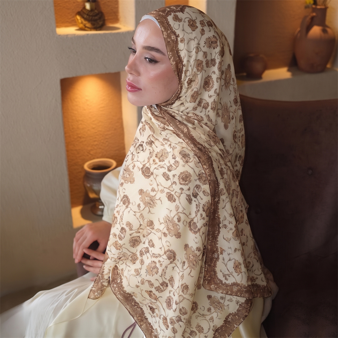 Vintage Floral Print Hijab Sof - Vintage Fashion For Women review and price