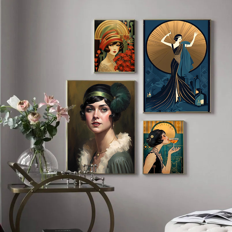 Vintage Flapper Girl Poster 19 - Vintage Fashion Prints For Wall review and price