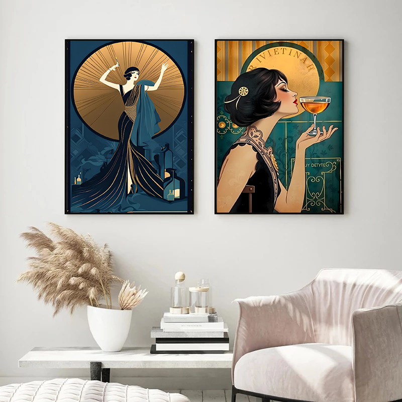 Vintage Flapper Girl Poster 19 - Vintage Fashion Prints For Wall review and price
