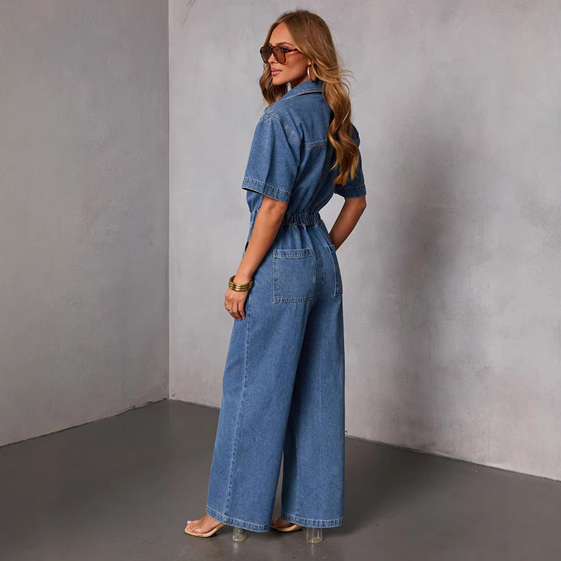 Retro Fashion Short Sleeve Den - Vintage Fashion Jeans review and price